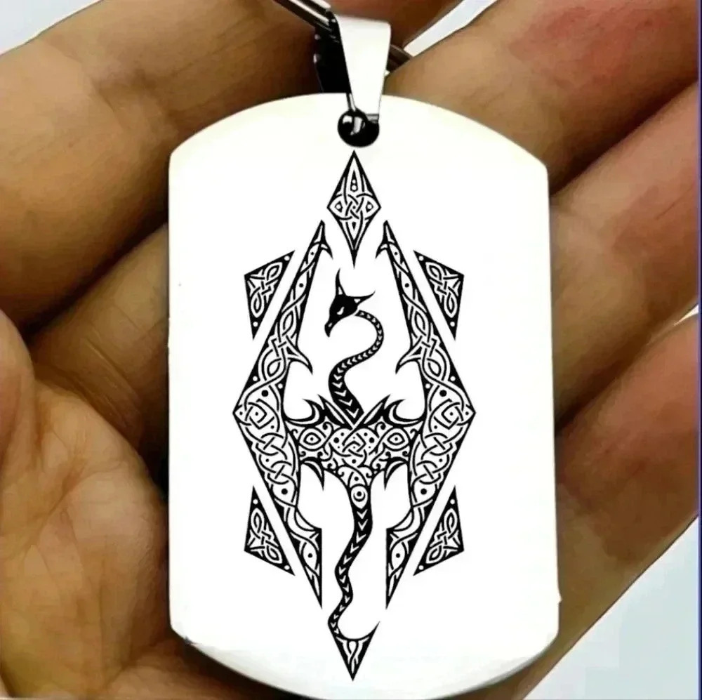 Skyrim Hot video game keychain art